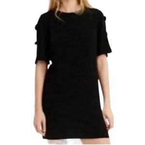 Club Monaco Little Black Dress Mini Dress Bow Sleeves Size 0